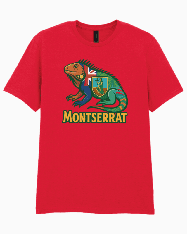 Montserrat Iguana T-Shirt in Red